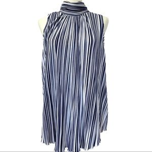 Blue and White Striped Joseph A. Sleeveless Tunic